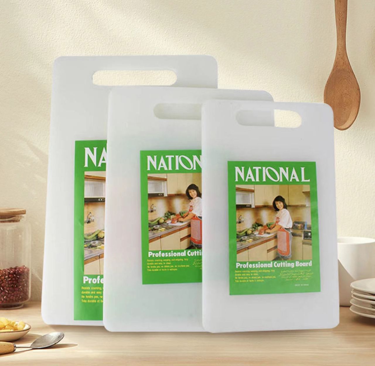 National chopping boards 1pc Hard material plastic chopping board.knife use choppiong board meat chopping board vegetables chopping board different sizes