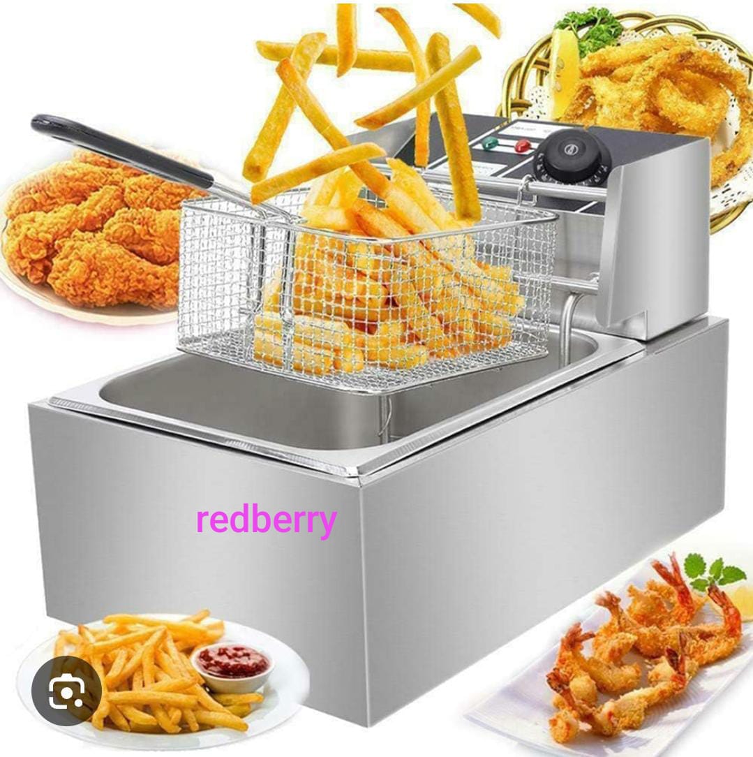 single deep fryer6-liter capacity, perfect for frying medium to large portions. The removable basket makes cleaning easy, and the durable design ensures reliable, efficient frying.