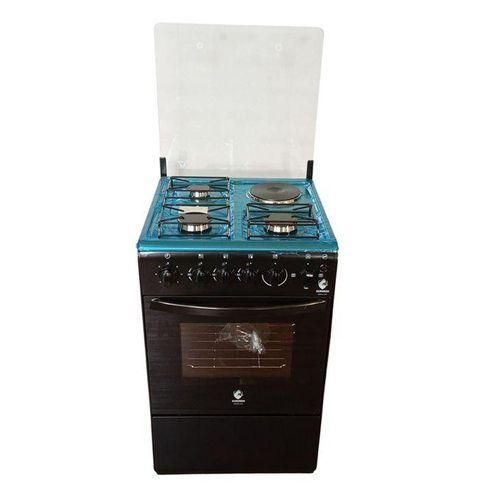 CLEARANCE OFFER Euroken EURO55-3+1-E 50X55 BLACK STANDING COOKER WITH ELECTRIC OVEN