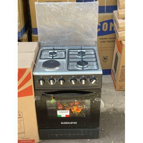 CLEARANCE OFFER Globalstar Black 60*60 JET 3+1 standing cooker with electric oven