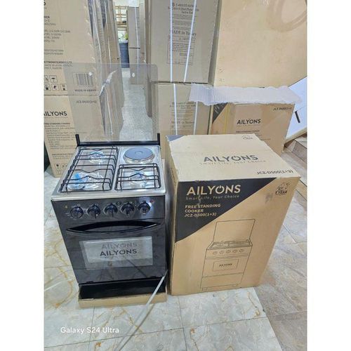 CLEARANCE OFFER AILYONS Free Standing Cooker 50by55 3+1 With Electric Oven
