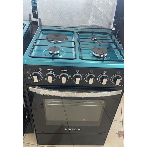 CLEARANCE OFFER Unitech Cooker 60 by 60 3 Gas Jet Burners + 1 Hot Plate, Electric Oven