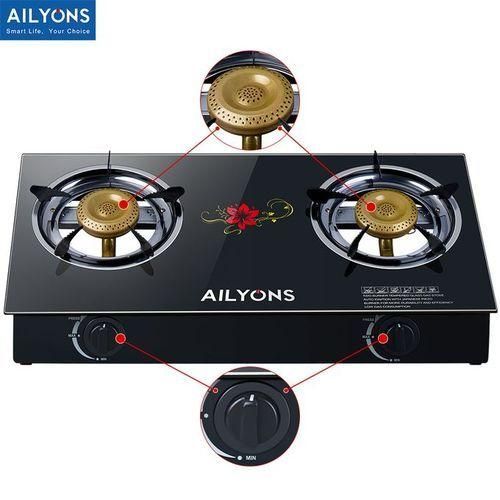 CLEARANCE OFFER AILYONS 2 Burner - Glass Top Gas Stove Double Burner,Gas Efficient