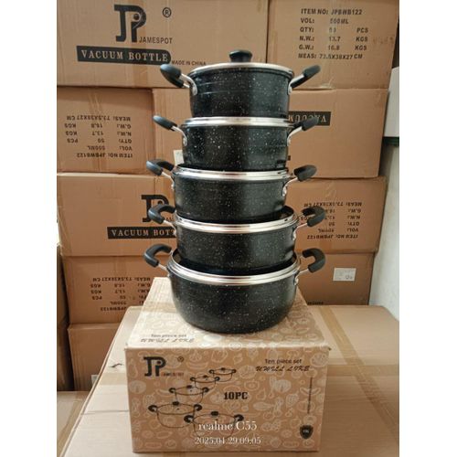 CLEARANCE OFFER Jamespot James Pot Black Cookware Set(Wove)