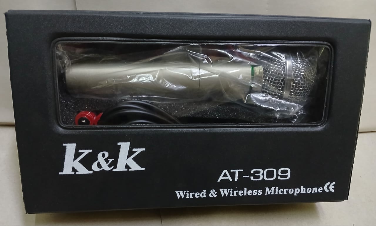 k and k wired and wireless at 309 K&K 2-in-1 wired and wireless microphone AT-309