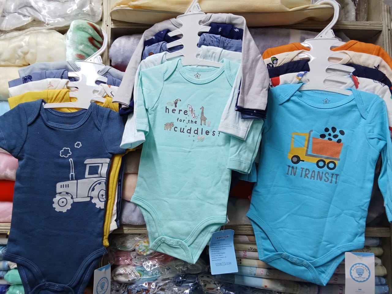 5 PC's Onesies5PCs Cutest Baby Newborn Cotton Long-sleeve Baby Boy Onesies/Bodysuit/sleepsuit Blue 0-3 Months