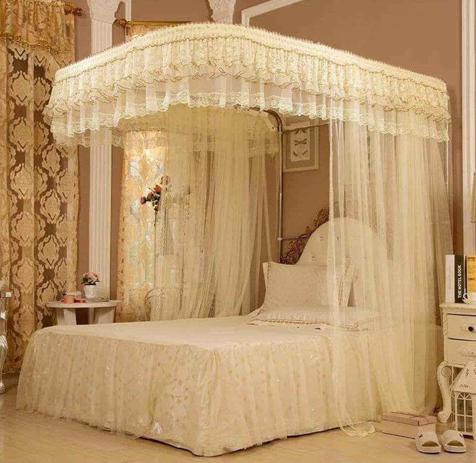 Rail/2stand mosquito nets size's/colours
 (4*6,5*6,6*6) 
 (White,cream,pink,purple