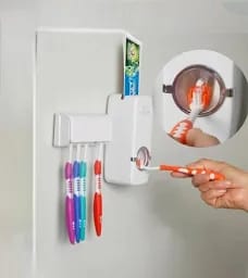 Toothpaste dispenserConvenient and Hygienic: This Automatic Toothpaste Dispenser is designed for your convenience and hygiene in the bathroom, providing a simple and easy way to dispense toothpaste wi