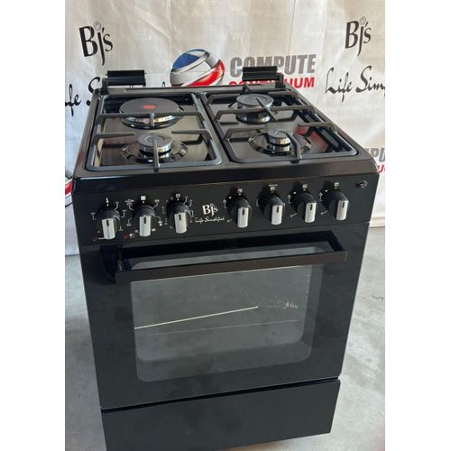 CLEARANCE OFFER BJS Standing Cooker - 60*60, 3 Gas Jet Burners + 1 Hot Plate,TURBO FAN,ROTISSERIE, ELECTRIC OVEN with Glass Top