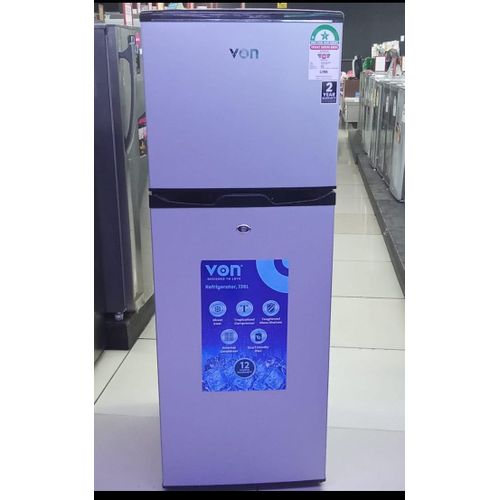 CLEARANCE OFFER VON VART-19DHS Double Door Fridge 138L