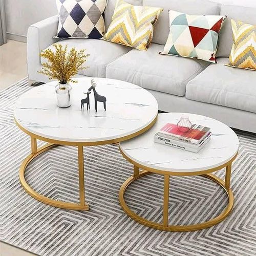 CLEARANCE OFFER 2Pcs Nesting Nordic Luxury Coffee Table Marble Effect