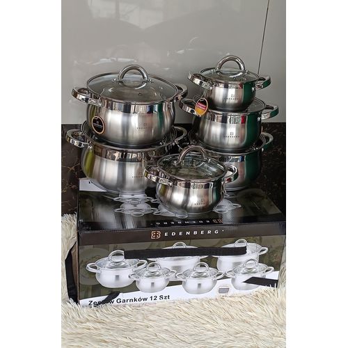CLEARANCE OFFER EDENBERG 12pc Granite Nonstick Cookware Set Heavy