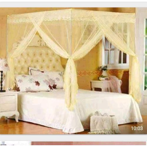 CLEARANCE OFFER 4 Stand Mosquito Net With Metallic Stand- 5*6