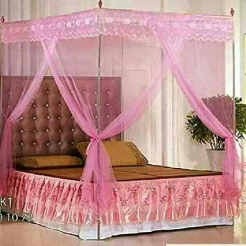 CLEARANCE OFFER 4 Stand Mosquito Net With Metallic Stand- 5*6