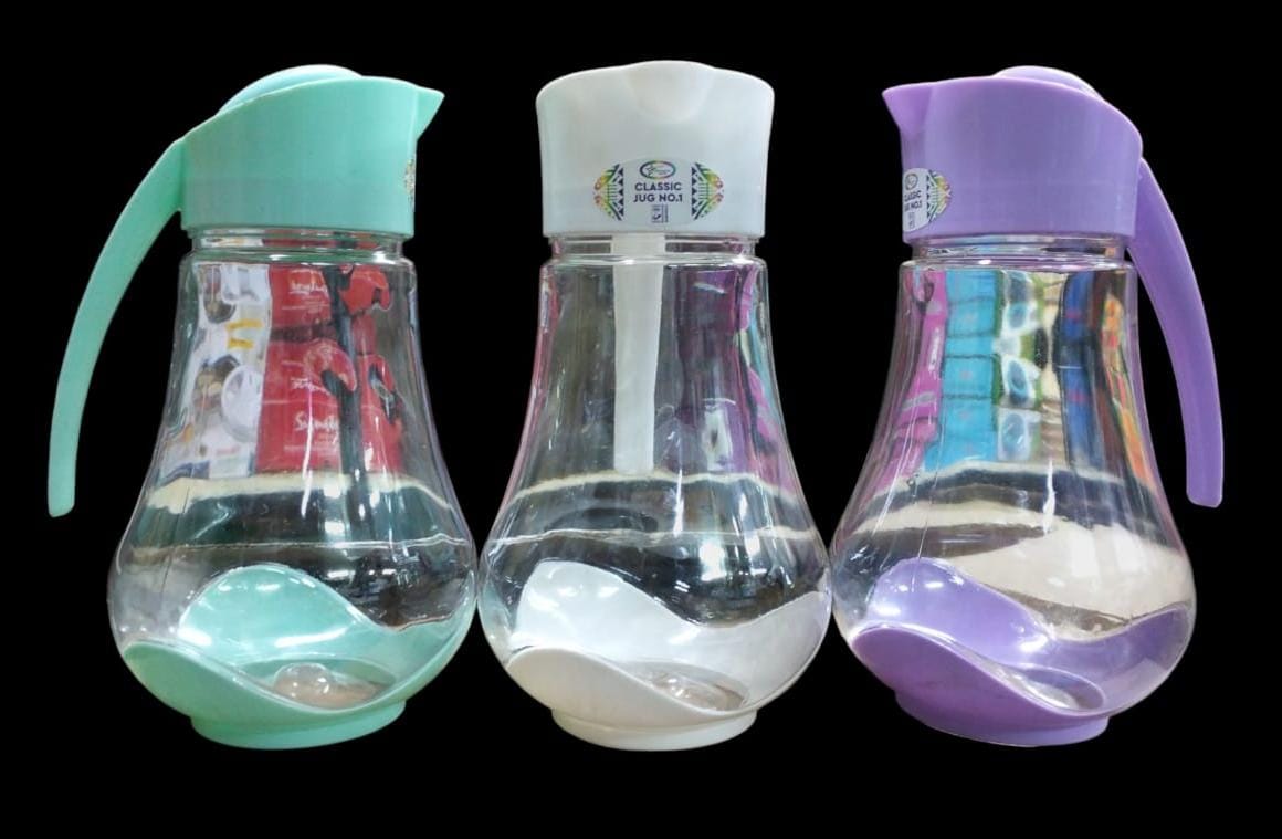 PLASTIC JUG 1pc CLASSIC ONE 2LitreHigh-quality, BPA-free plastic Capacity: Ideal for serving water, juice, milk, and other beverages Design: Transparent body with a modern,