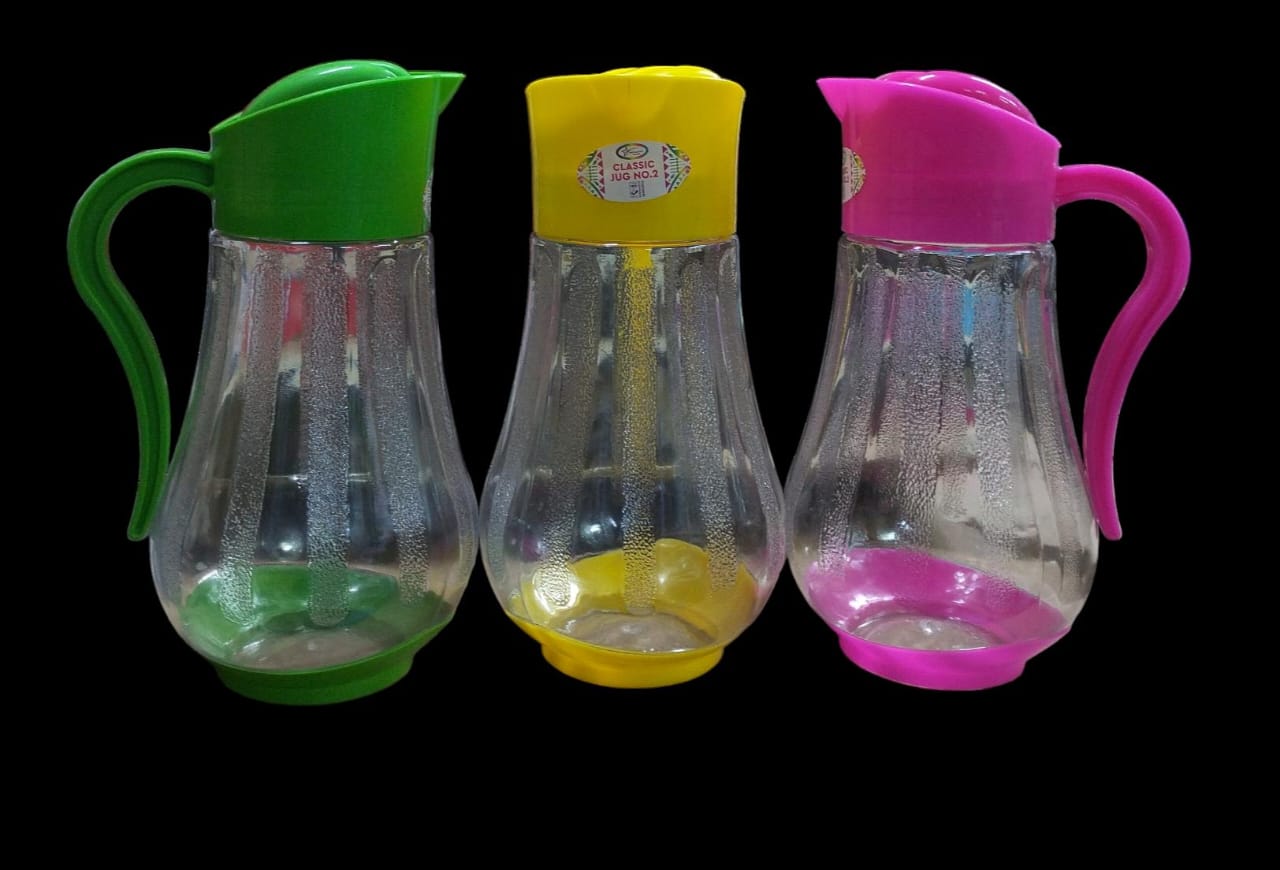 PLASTIC JUG 1pc CLASSIC ONE 2LitreHigh-quality, BPA-free plastic Capacity: Ideal for serving water, juice, milk, and other beverages Design: Transparent body with a modern,