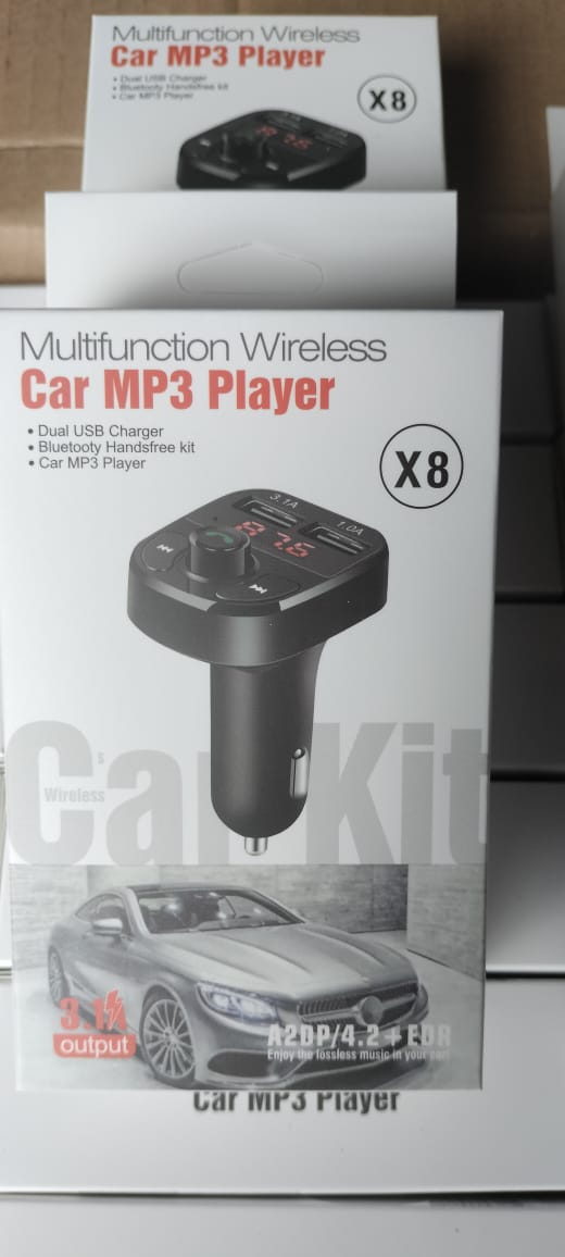 car MP3 Player Car Charger FM Transmitter MP3 Player with Hands-Free Calling – Dual USB Port, Bluetooth Support,