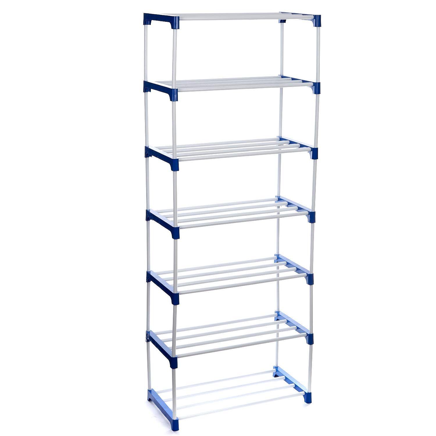 Adjustable 7-Tier Shoe Rack Organizer with Wheels Multipurpose Storage, Easy to Assemble Space Saving Portable Stand for Home, Office, Indoor & Outdoor Use