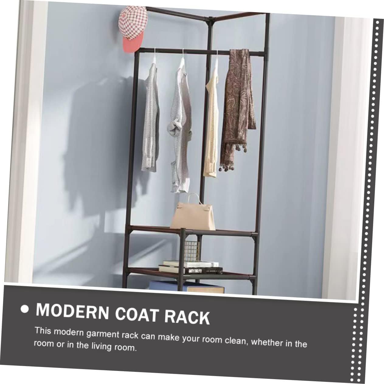 Generic Corner Coat Rack Handbags Clothes Rack Coat Rack for Display Bedroom Storage Shelf Small Coat Rack Clothes Stand Clothes Rack for Display Drying Coat Rack Drying Garment Rack