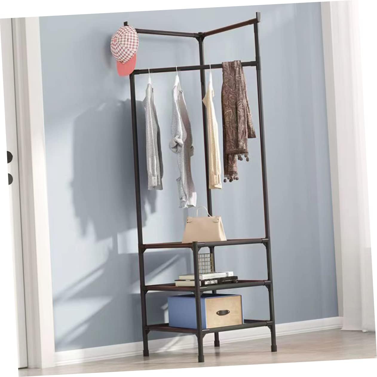 Generic Corner Coat Rack Handbags Clothes Rack Coat Rack for Display Bedroom Storage Shelf Small Coat Rack Clothes Stand Clothes Rack for Display Drying Coat Rack Drying Garment Rack