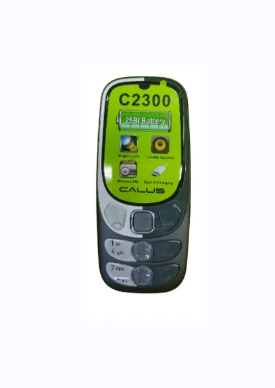 CALUS C2300 BUTTON PHONE SCREEN 2.4’’ DUAL SIM CAMERA TYPE C FAST CHARGER WIRELESS FM BRIGHT TORCH 1 YEAR WARRANTY KABAMBE/MULIKA MWIZI/FEATURE PHONE ON OFFER