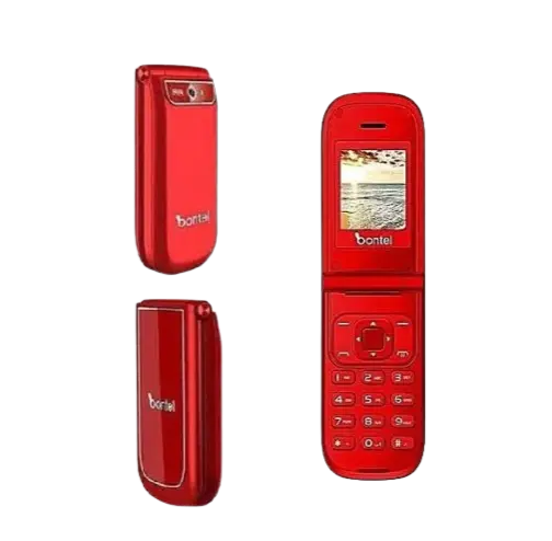 BONTEL A225 FEATURE PHONE DUAL SIM FLIP PHONE SCREEN 1.77'' RED KABAMBE/KATULULU/MULIKA MWIZI/BATTON MOBILE PHONE
