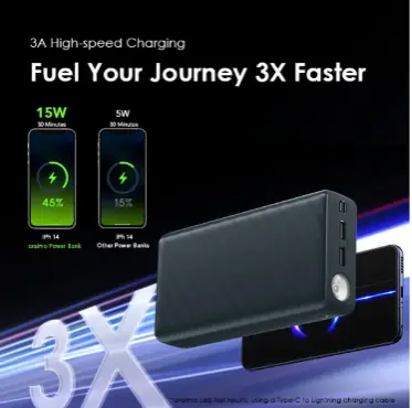 oraimo PowerBox 300 Lit 27000mAh 15W Type-C IN & OUT Power Bank + Oraimo Wired Earphones