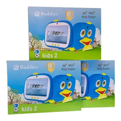 BUDDIES KIDS 2 KIDS TABLET 5G WIFI 256GB ROM + 8GB RAM 7" HIGH DEFINITION SCREEN DISPLAY DUAL SIM CARD 4000mAh BATTERY CAPACITY ANDROID TABLET