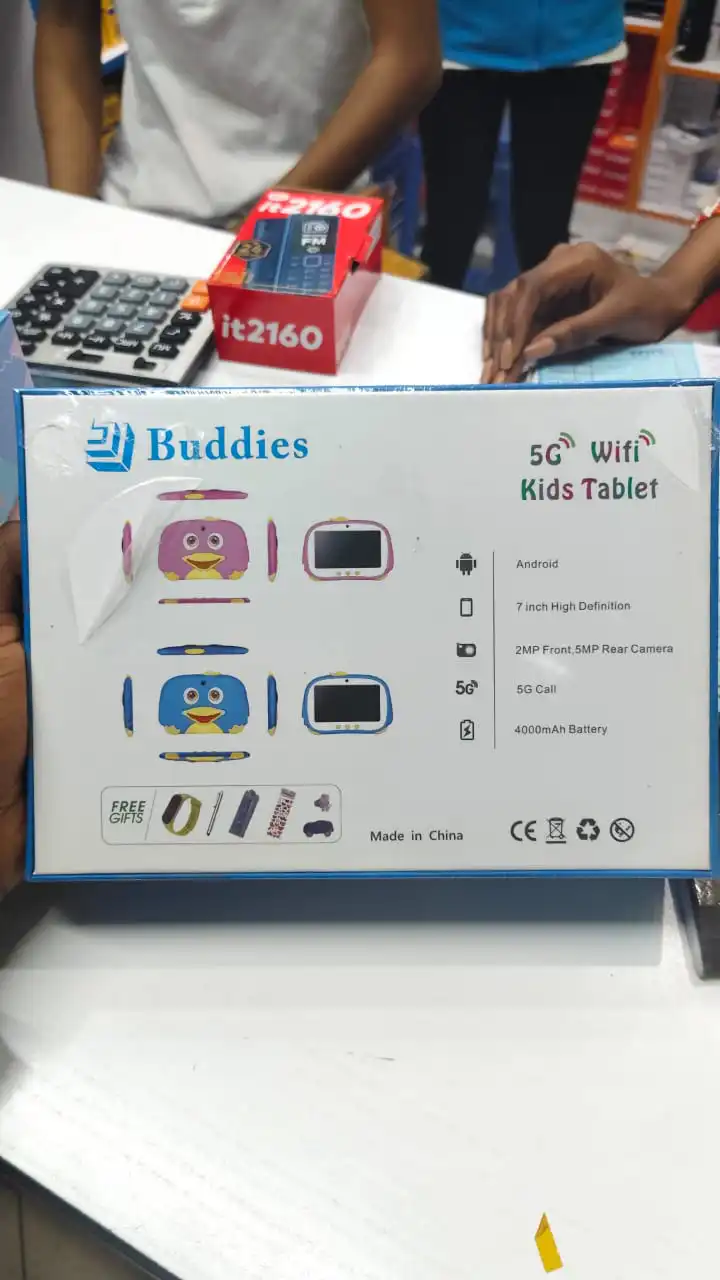BUDDIES KIDS 2 KIDS TABLET 5G WIFI 256GB ROM + 8GB RAM 7" HIGH DEFINITION SCREEN DISPLAY DUAL SIM CARD 4000mAh BATTERY CAPACITY ANDROID TABLET