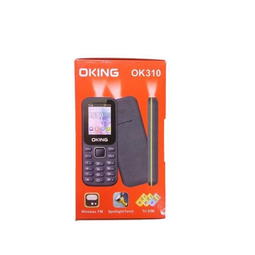 Oking OK310 1.77" Wireless FM, Bright Touch, 1000mAh, Tri SIM, 2G - Black