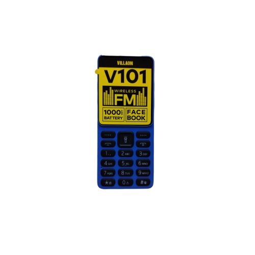 VILLAON V101 177" Kabambe, Wireless FM, Camera, Bright Touch, Facebook, 1000mAh (Dual Sim)- Blue