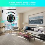 Light Bulb Security Camera,1080P Wireless Light Bulb Camera for Pet Camera, 360 ° PTZ Light Socket Camera with Motion Detection Auto Tracking
