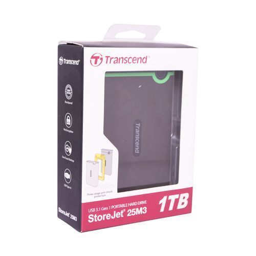 Transcend 1 TB External Harddisk - Grey