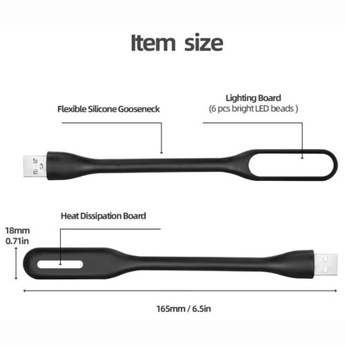 USB Lamp Light LED Gift Backlit Reading Super Bright Notebook Portable Torch