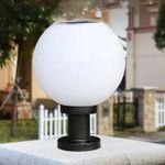 Jindian Outdoor round Milky White gate light Solar