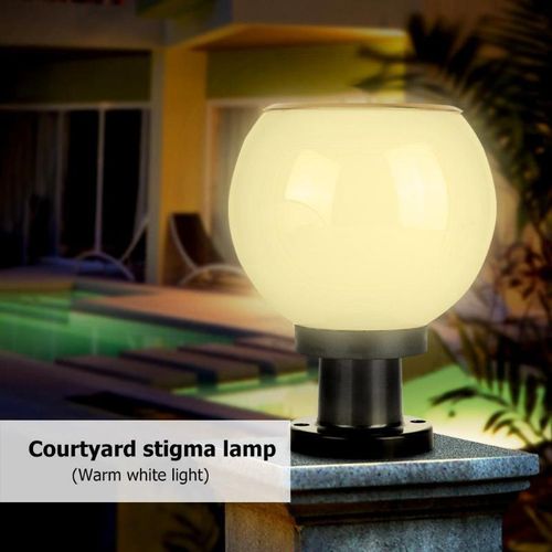 Jindian Outdoor round Milky White gate light Solar