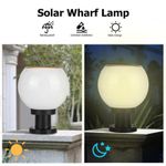 Jindian Outdoor round Milky White gate light Solar