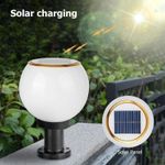 Jindian Outdoor round Milky White gate light Solar