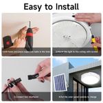 Solar Powered Ceiling Light 100W Indoor Light with Remote and Timer