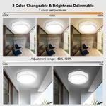 Solar Powered Ceiling Light 100W Indoor Light with Remote and Timer