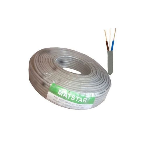 Mat Star 1.5 Twin Cable + Earth Flat Power Electrical Cable