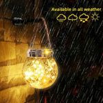 Solar Mason Jar Lights 20 LED Waterproof Fairy Firefly Jar Lids String Lights