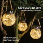 Solar Mason Jar Lights 20 LED Waterproof Fairy Firefly Jar Lids String Lights