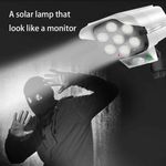 Solar Light 180W Solar Wall Lamp Motion Sensor Wireless Security Dummy Camera 77 LED Outdoor Flood Light