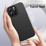 Liquid Silicone Case for iPhone 14 Pro Max , Silky Soft Touch Full-Body Protective Phone Case, Anti-Scratch Shockproof Cover with Microfiber Lining (Black)