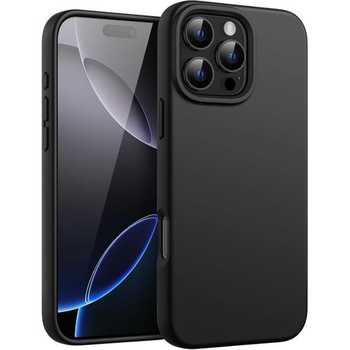 Liquid Silicone Case for iPhone 14 Pro Max , Silky Soft Touch Full-Body Protective Phone Case, Anti-Scratch Shockproof Cover with Microfiber Lining (Black)