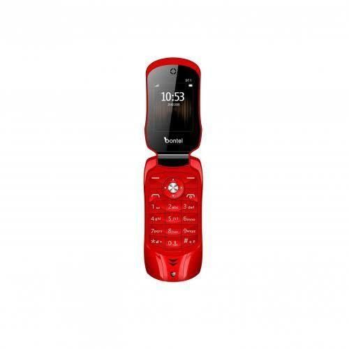 Bontel 911..size Display1.77" ..Flip Phone Red