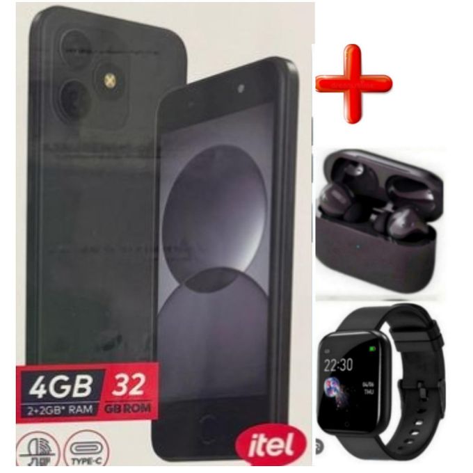 Itel A20, 5 Inch Display,32GB Storage+4(2+2)GB RAM,Front Fingerprint,1 YEAR WARRANTY+GIFT,...7499 KES