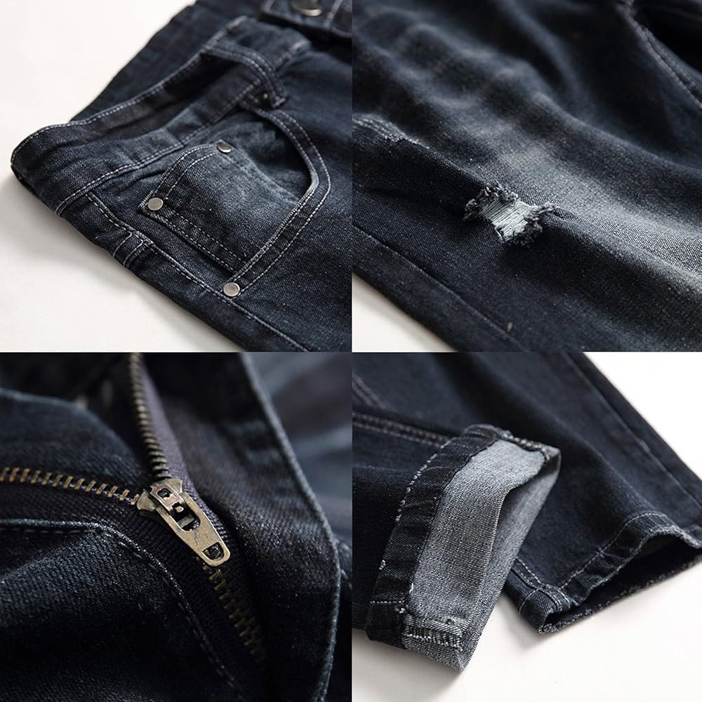 Fashion 2 Pieces(Navy+black)Men Printed Sweatpants Trousers Jeans