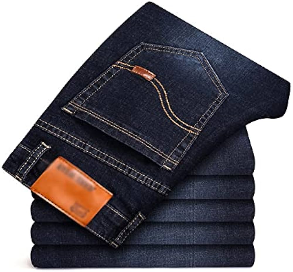 Fashion 2 Pieces(Navy+black)Men Printed Sweatpants Trousers Jeans